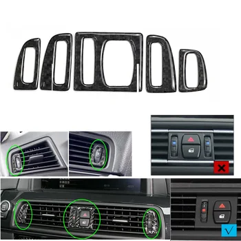 

Carbon Fiber Interior Air Conditioning Vent Outlet Trim Cover Sticker for BMW F10 11-17 5 series 528i 530i Left Hand Drive