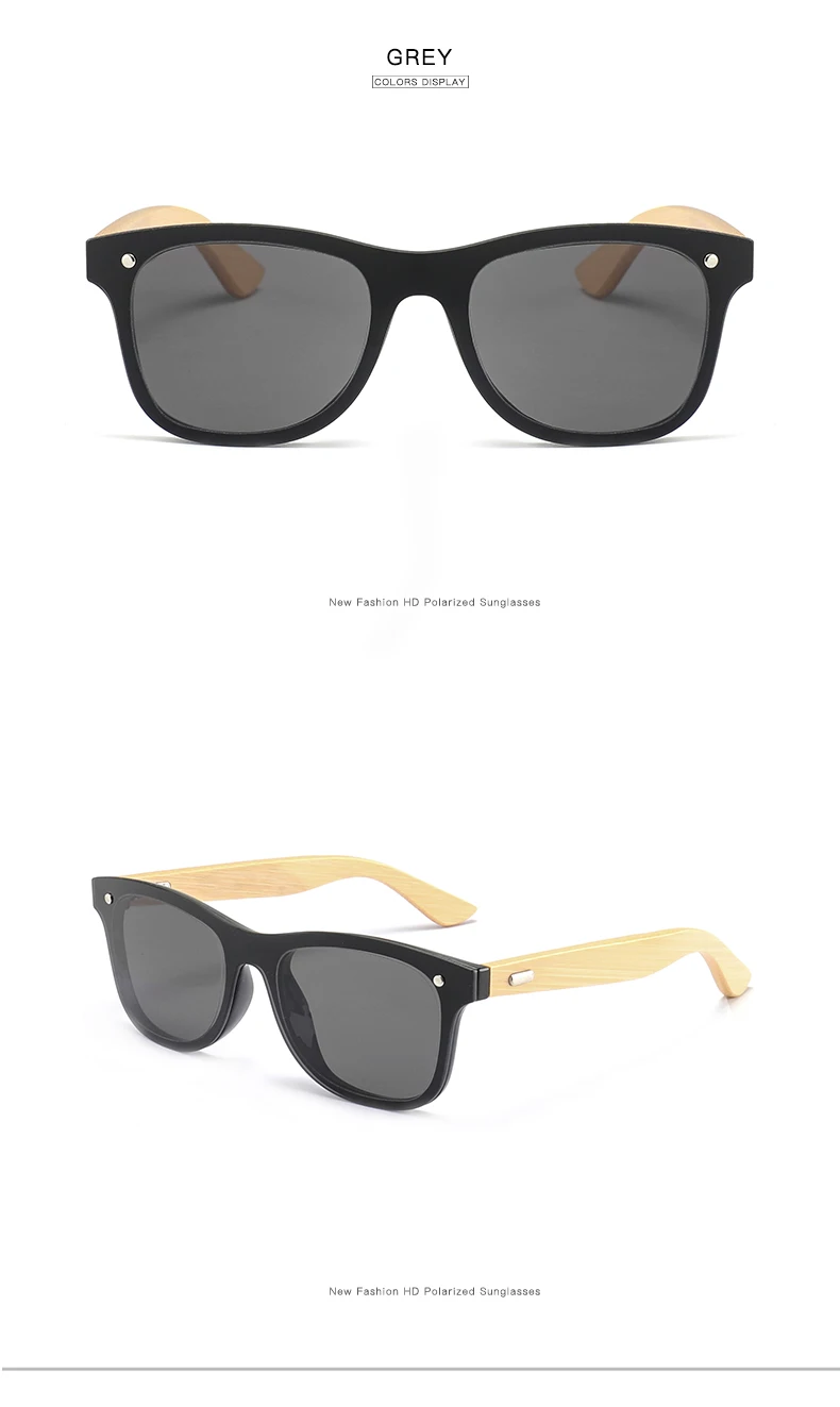 Модные женские туфли квадратный бамбуковые солнцезащитные очки с случае Для Мужчин's Брендовая дизайнерская обувь для вождения очки