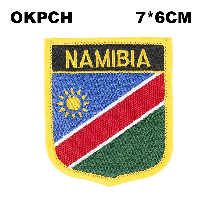 Марокканский щит форма железный Флаг патч вышитые пилы на значки, патчи для одежды PT0131-S