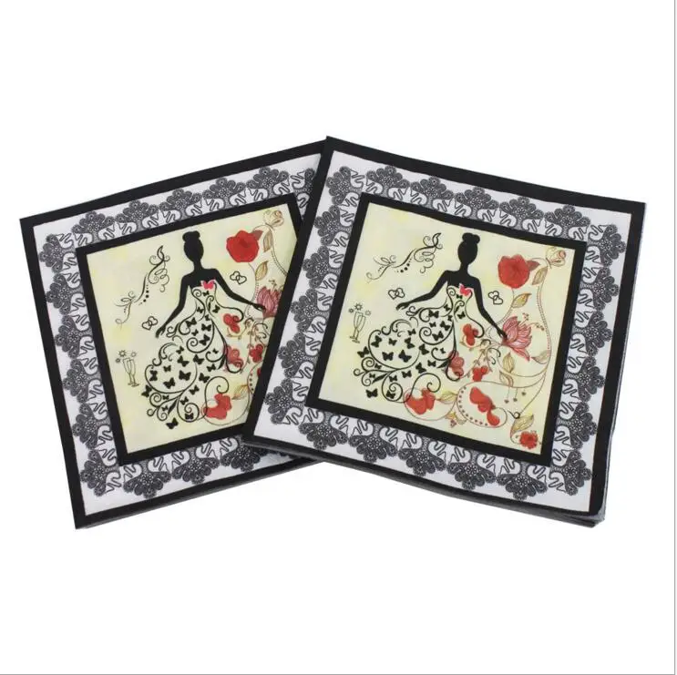 Printed Wedding Paper Napkins Tissue Napkin Supply For Wedding