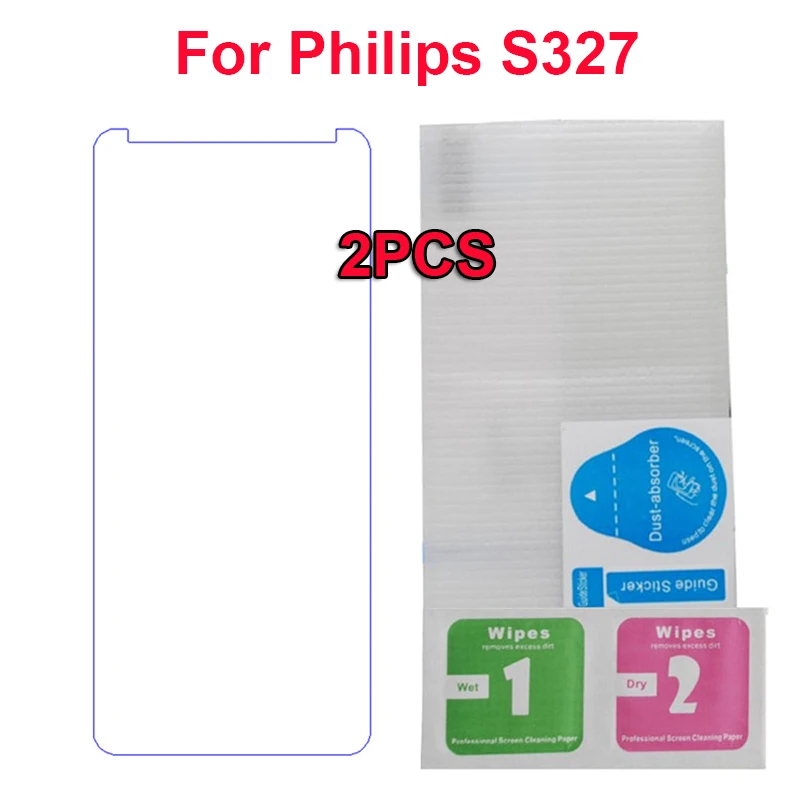 2 шт Защита экрана для Philips S327 закаленное стекло смартфона Передняя ЖК-пленка