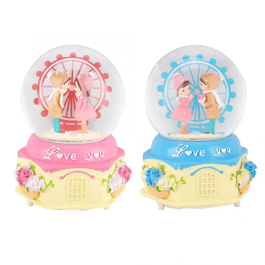 

Novelty Night Light Musical Ferris Wheel Snow Globe Music Box Desktop Ornament