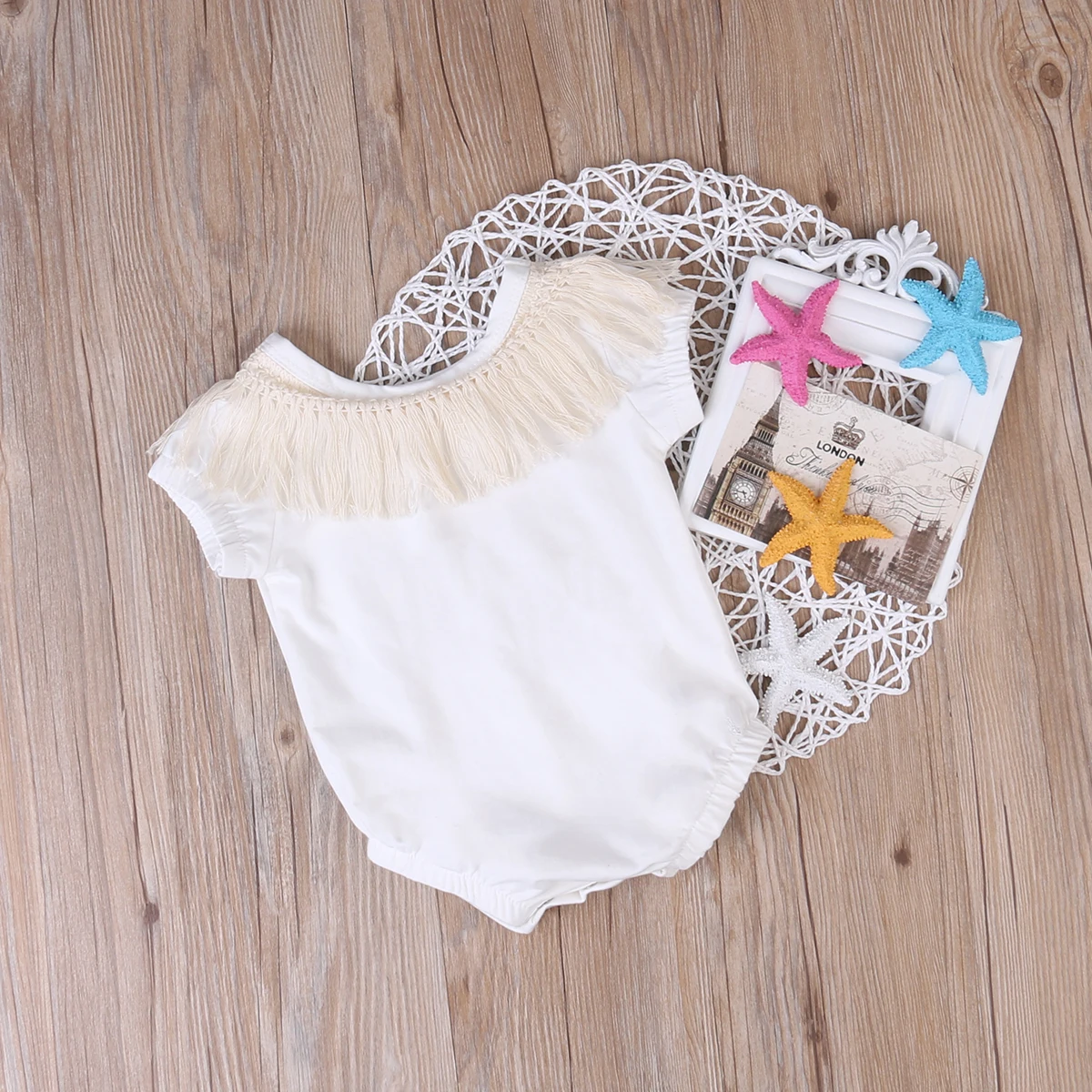 Newborn Baby Girls Boho Clothes Sleeveless Tassel Romper Baby Girl