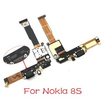 

For Nokia 8 Sirocco 8S USB Charging Port Dock Connector Charge Board Sim Card Reader Slot Flex Cable