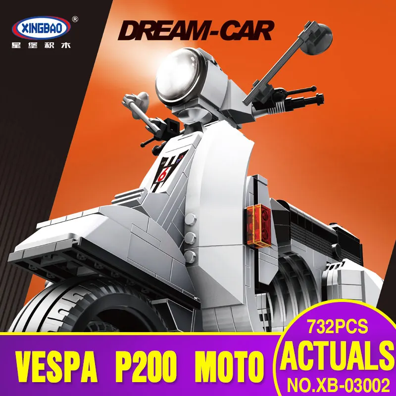 

X Models Building toy Compatible with Lego X03002 732Pcs Vespa Blocks Toys Hobbies For Boys Girls Model Building Kits