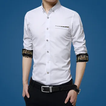 

Spring and Autumn New Men's Shirt Youth Long Sleeve Trend New Men's Casual Shirt Fashion Slim Men's Shirt