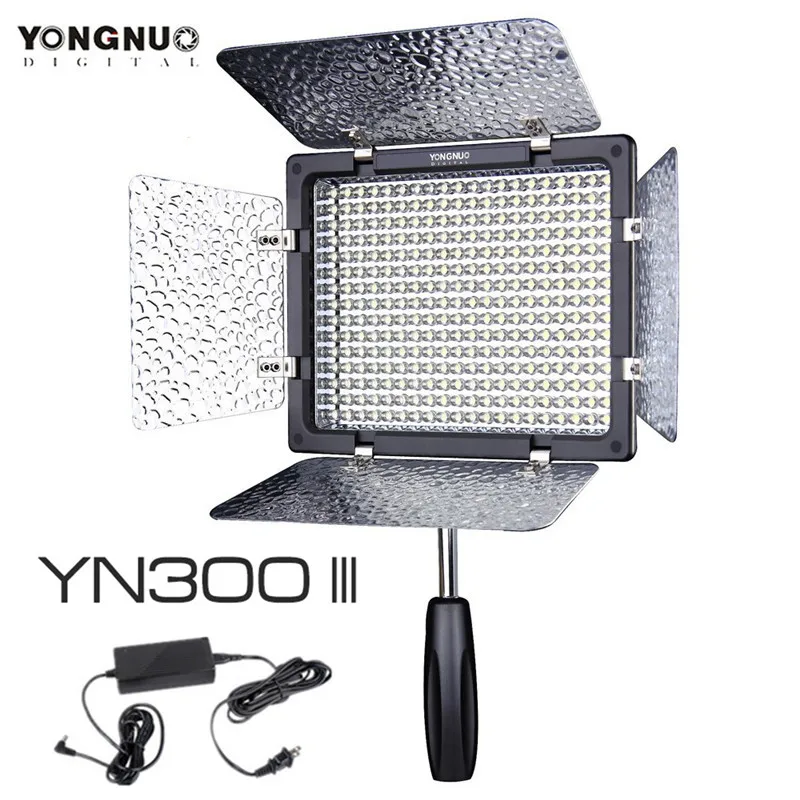  YONGNUO YN300 III YN-300III 3200K-5500K LED Camera Video Light For Canon Nikon Pentax Olympus Panas
