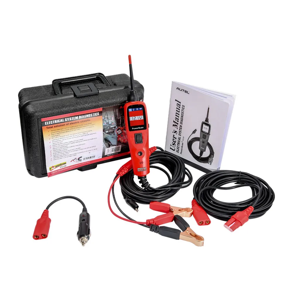 Autel PowerScan PS100 Sistema eléctrico herramienta de diagnóstico Autel PS100 coche automotriz OBD2 escáner coche Auto circuito batería probador