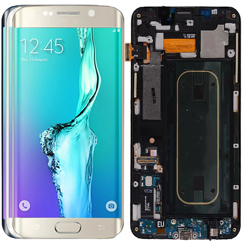 G928F ЖК-дисплей для samsung Galaxy S6 Edge Plus ЖК-экран рамка сенсорная панель сборка ЖК-дисплей S6 Edge Plus экран дисплей