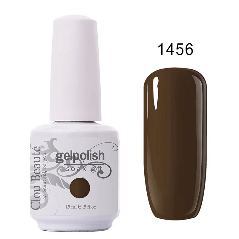 1456 Clou Beaute 15 мл УФ прозрачный цветной гель лак для ногтей Гель-лак маникюрный лак впитывающий гель Профессиональный гель краска для ногтей - Цвет: 1456