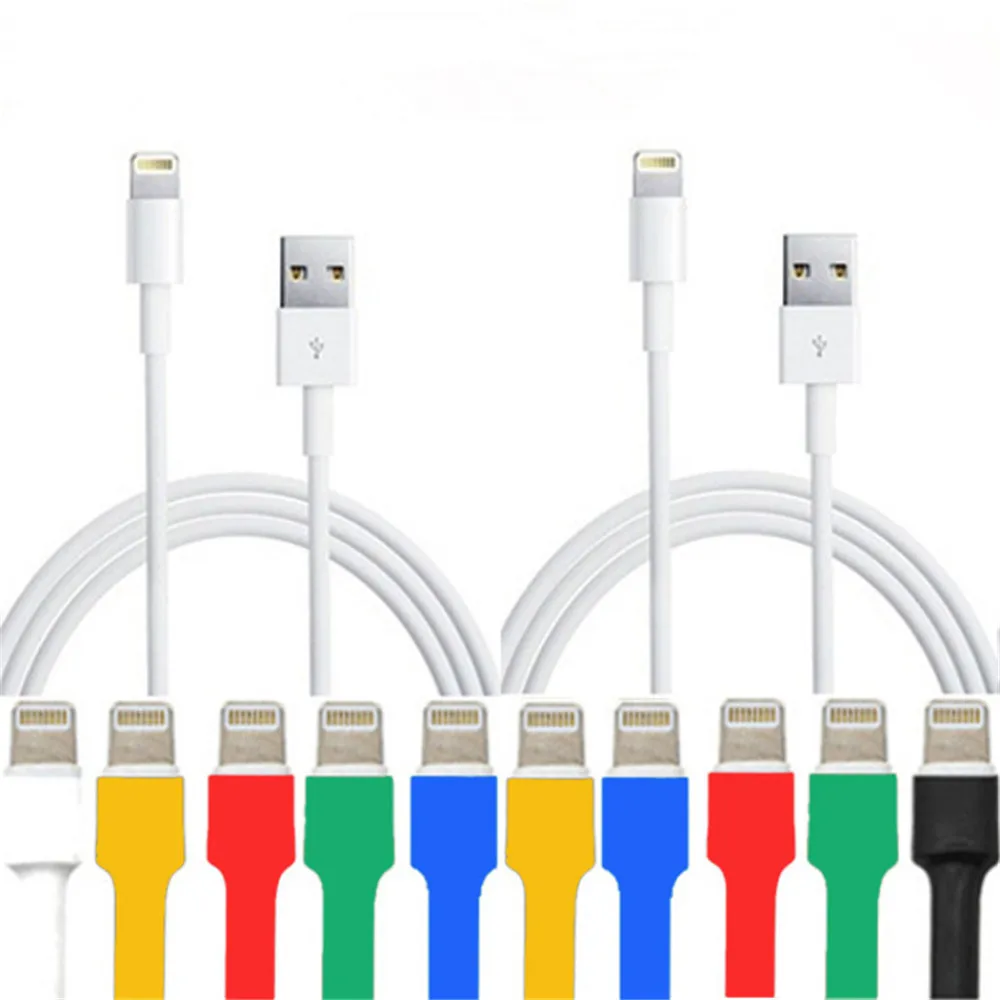 

12Pcs Solid Color Cable Protector Usb Cable Wire Organizer Office Desk Cable Winder Heat Shrink Tube Sleeve for iPad iPhone