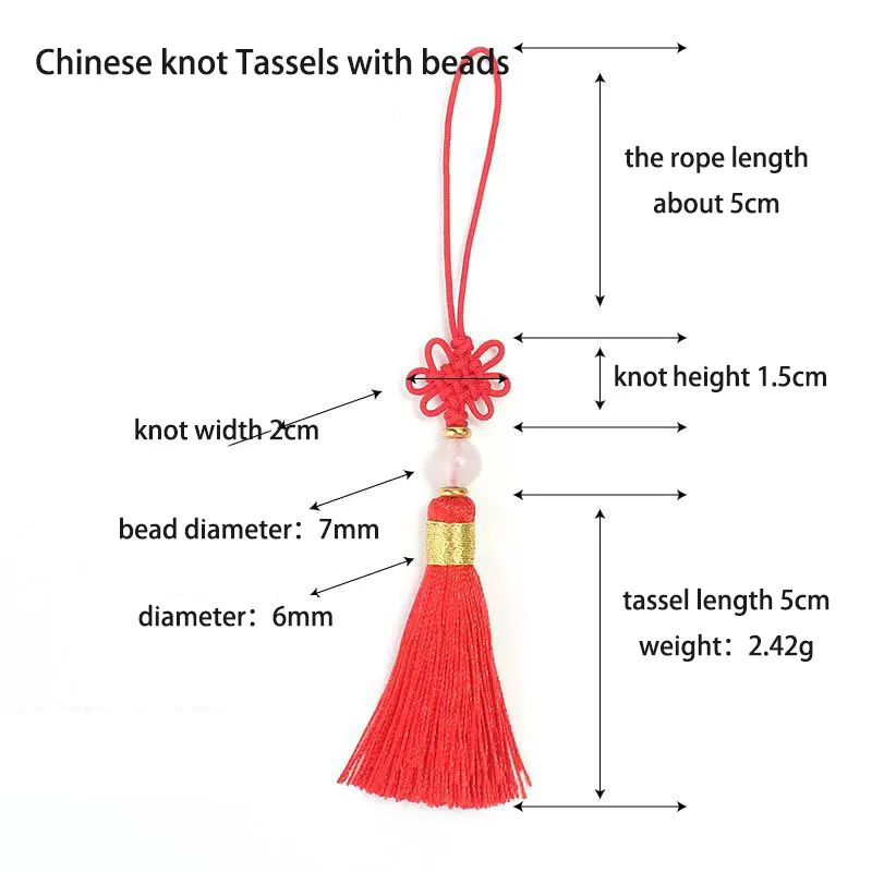 5 см китайский узел кисточкой кулон ремесла украшение дома ключ кисточки для шелка кисточки китайские Характеристики подарок украшения