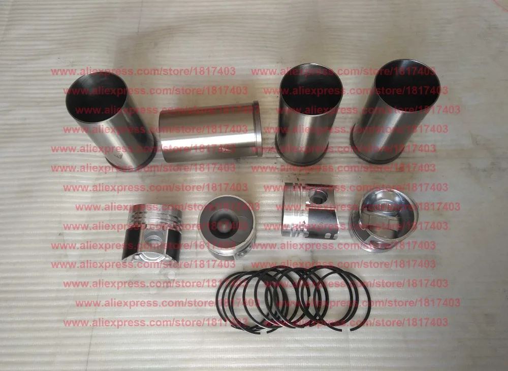 4L22B Piston + Cylinder liner (Cylinder sleeve) + Piston ring, Laidong diesel engine parts, 4L22B