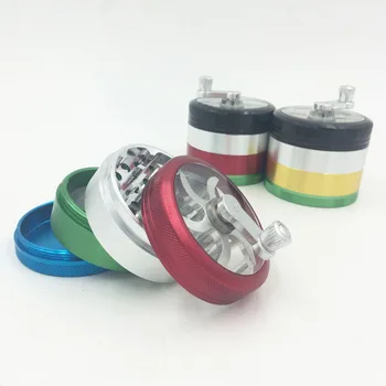 

new form metal4 pcs hand muller herb spice tobacco grinder mill magnetic free Shipping