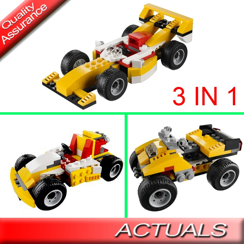 

121pcs 3 IN 1 Decool 3106 Technic Creator Formula Car Karting SUPER RACER Buildling Blocks Bricks Toy Compatible with Lego 31002