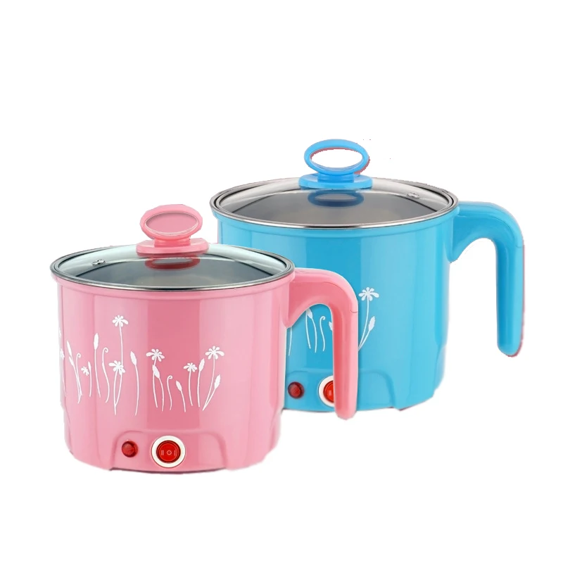 

Multifunction electric Skillet Stainless Steel Hot pot noodles rice Cooker Steamed egg Soup pot MINI heating pan 1.5L EU US