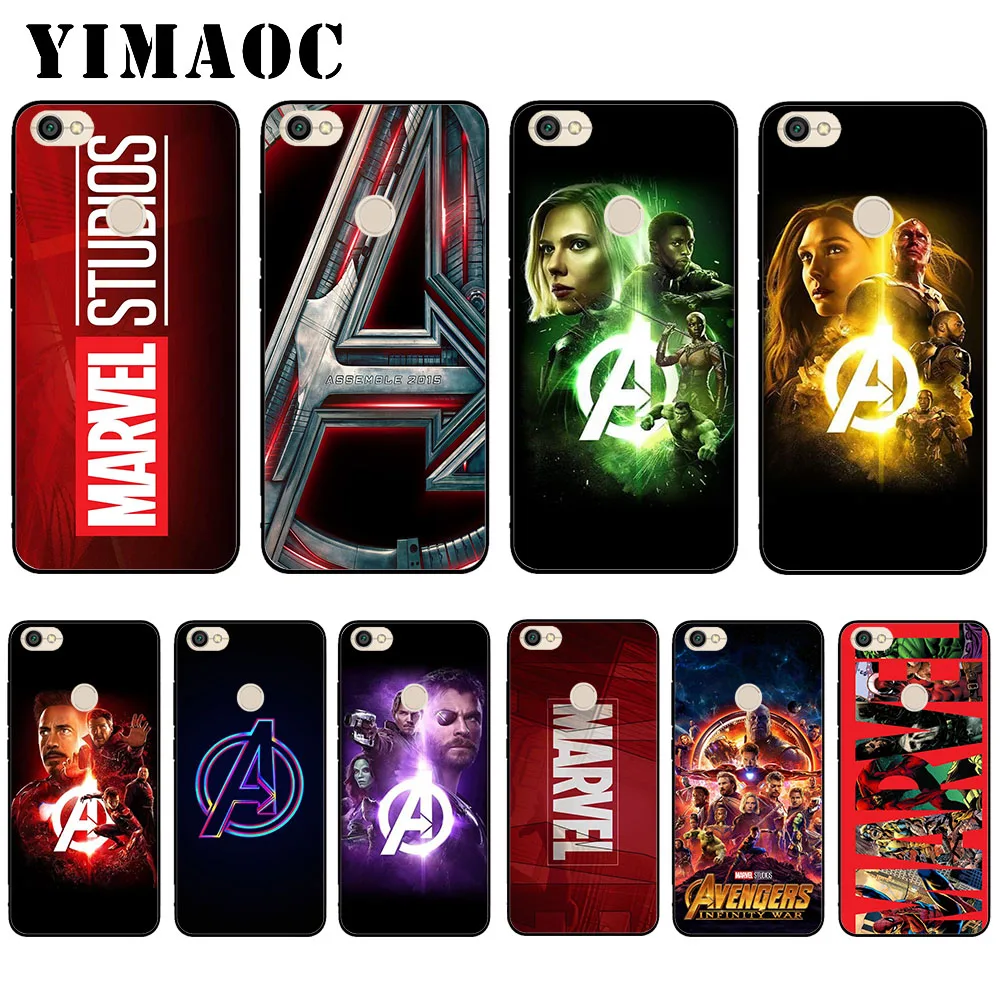 

YIMAOC Marvel Avengers Soft Case for Xiaomi Redmi 4A Note 4X 5 Plus 5A Pro Prime