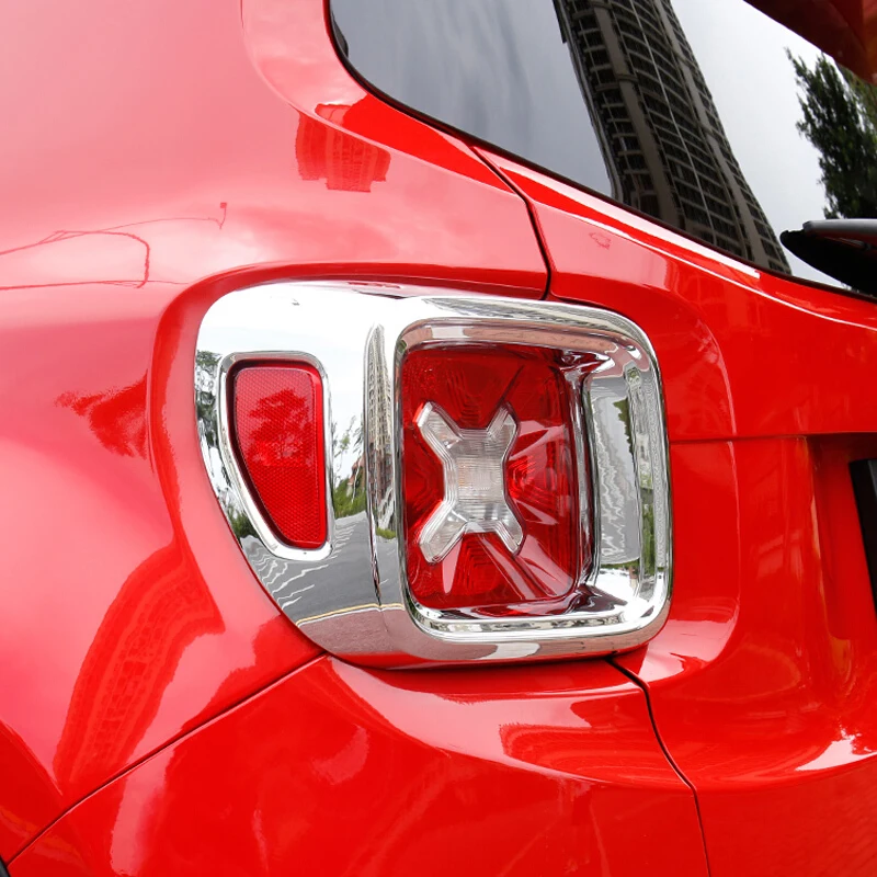 

For Jeep Renegade 2015 2016 2017 2018 ABS mirror Chrome Car rear fog lampshade Cover Trim Bezel Frame Car Styling accessories