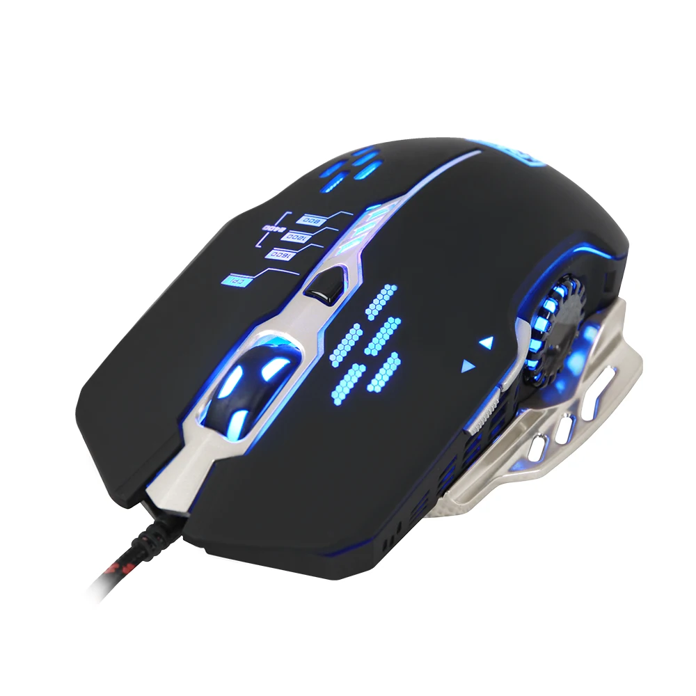 

SADES S7 Mouse USB Professional Gaming Mouse 6 Buttons 6 LED Lights 800-2400 DPI Adjustable Key Wing Design For PC Desktop