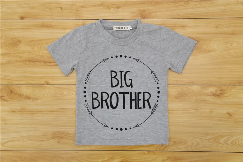 Big Brother Letters Print Kids t shirt Boy Girl shirt Casual Children Toddler Clothes Funny Top Tees little brother rompers (6)