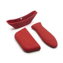 Силиконовые Анти-обжигающий Пан ручкой изоляции комплект силиконовые ручки из 3 комплекта