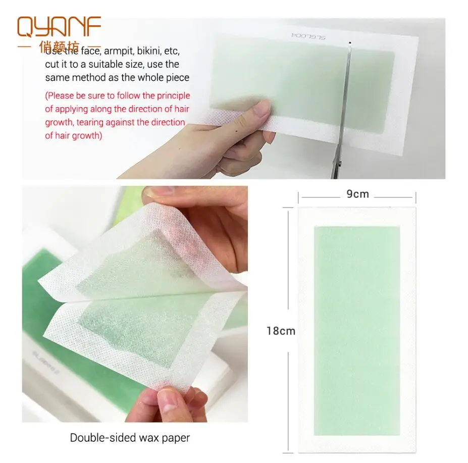 Small Double Sided Tape 20piece=10 Sheets Professional Hair Removal Wax