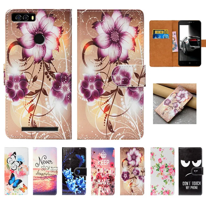 

For Leagoo KIICAA Power Case High Quality Pu Leather 5.0" Print Flip Wallet Case Back Cover Book Case For Leagoo KIICAA Power