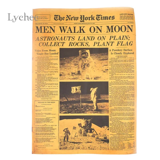 lychee new york times apollo project historic moment old newspapers kraft wall sticker paper poster home - New York Times Home And Garden lychee new york times apollo project historic moment old newspapers kraft wall sticker paper poster home - New York Times Home And Garden