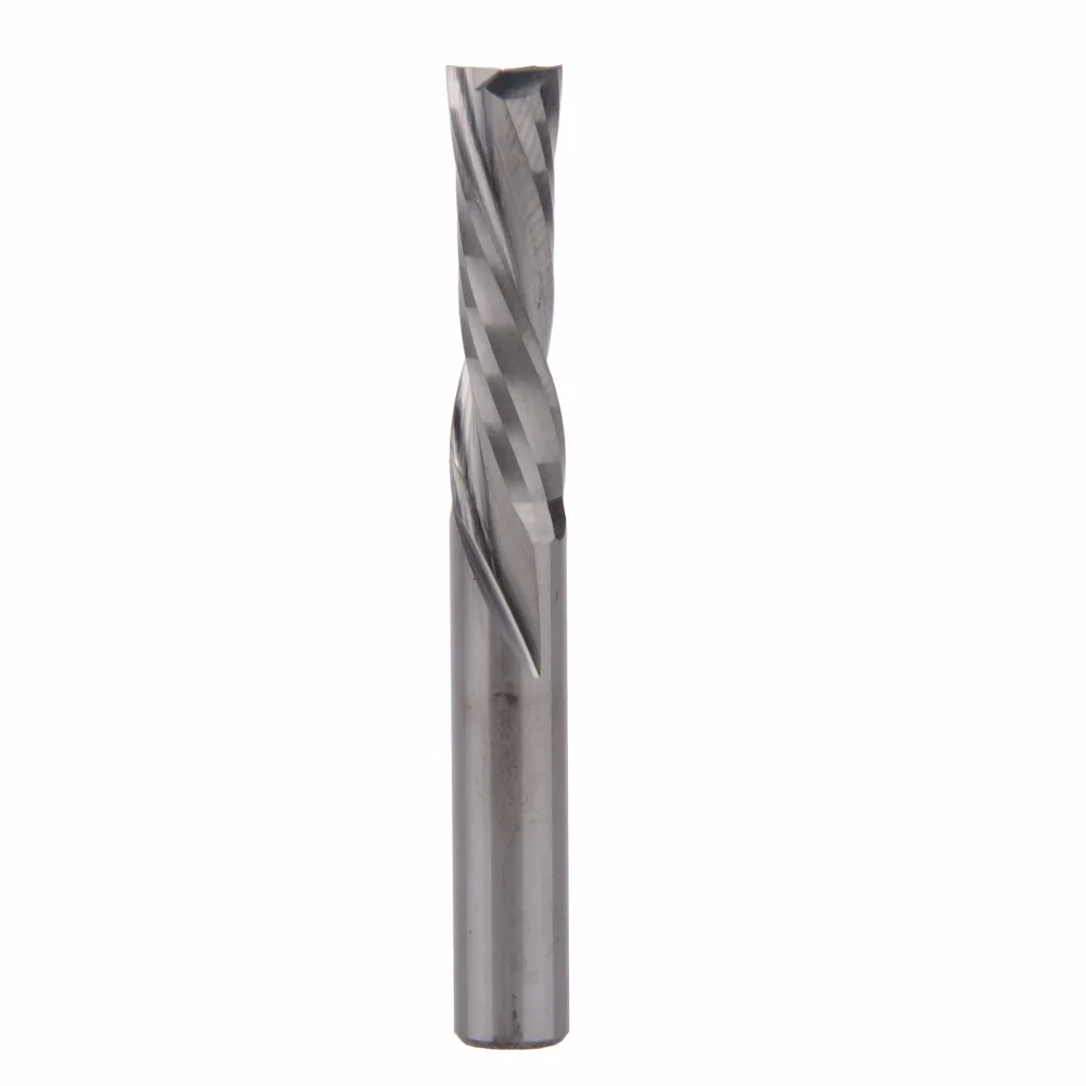 

1pcs 6mmX22mm left handed 2 spiral flute bits, Down Cut carbide endmill, Left-Handed spiral cutter