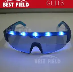 Вспышка светодиодный Оски с подсветкой очки с батареей Вечерние Маски для DJ/вечерние/рождественские праздники - Цвет: blue