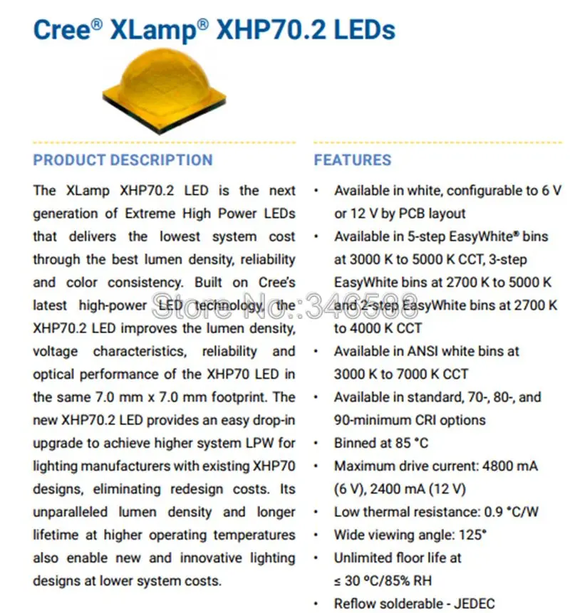 2 шт./лот CREE XHP70 XHP70.2 XHP-70 2-го поколения холодный белый нейтральный белый теплый белый светодиодный Didoes 6 в 12 В на 16 мм 20 мм Медь PCB