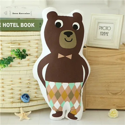 Soft Baby Sleep Comfort Appease Dolls Cute Cartoon Brown Bear Panda Robot  Cloth Toys Kids Friends Pillow Cushion Gift  (1)
