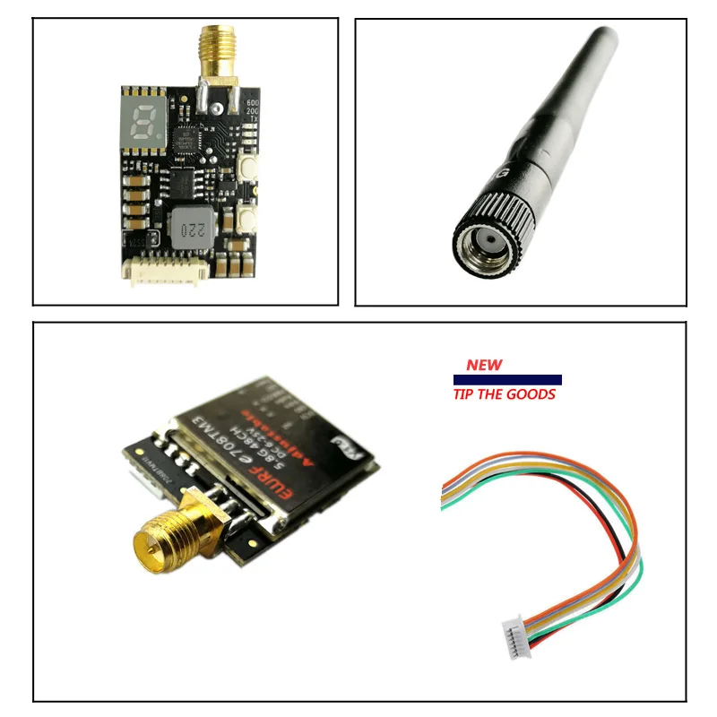 Передатчик EWRF e708TM3 5,8G 48CH 25 МВт/200 мВт/600 мВт переключаемый выход 5 в BEC Поддержка настройки OSD для FPV модели радиоуправляемого дрона