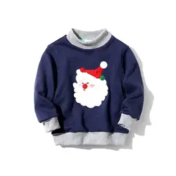 Новый свитер для маленьких мальчиков и девочек, футболка с длинными рукавами и рисунком, плотные толстовки, Повседневный свитер для