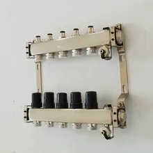 DN25 2-9 способов SS304 Бытовая система напольного отопления со встроенным регулирующим клапаном напольный нагревательный коллектор