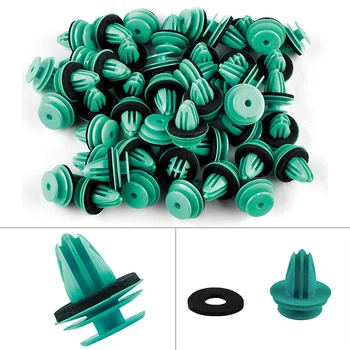 

Set Car Rivets 100Pcs Plastic 9.9mm*15mm Seal Panel Ring Clips Interior
