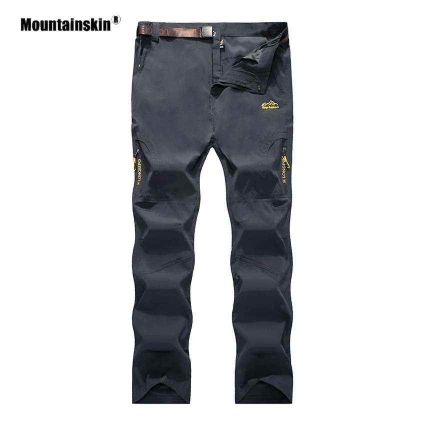 Мужские эластичные брюки Mountainskin тонкие быстросохнущие для походов занятий