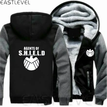Dropshipping Agents of S.H.I.E.L.D. Hoodies Hip Hop Winter Warm Sweatshirt Jacket Winter Streetwear Fleece Thicken Hoodie Coat
