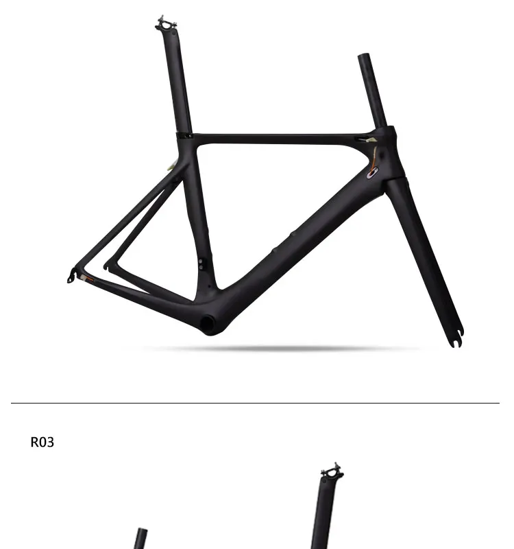 Промо-акция! Лидер продаж Китайский UD полностью из углеродного волокна, части велосипеда aero набор для рамы полный высокомодульный углерод фирмы Toray дорожный велосипед рама R03