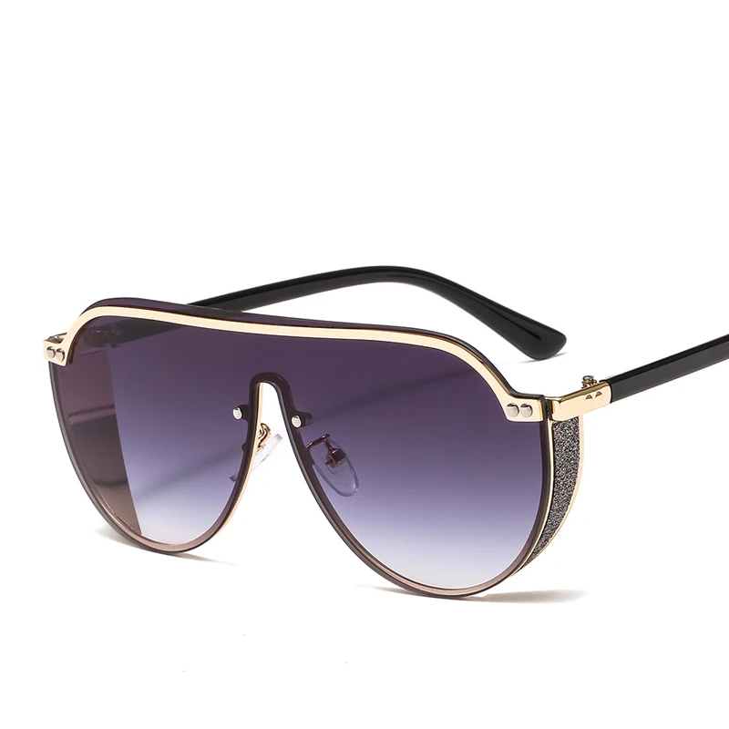 PAWXFB 2019 Big Frame Oversized Shield Sun Glasses Men New One Piece Lens Sunglasses Ladies UV400 gafas de sol