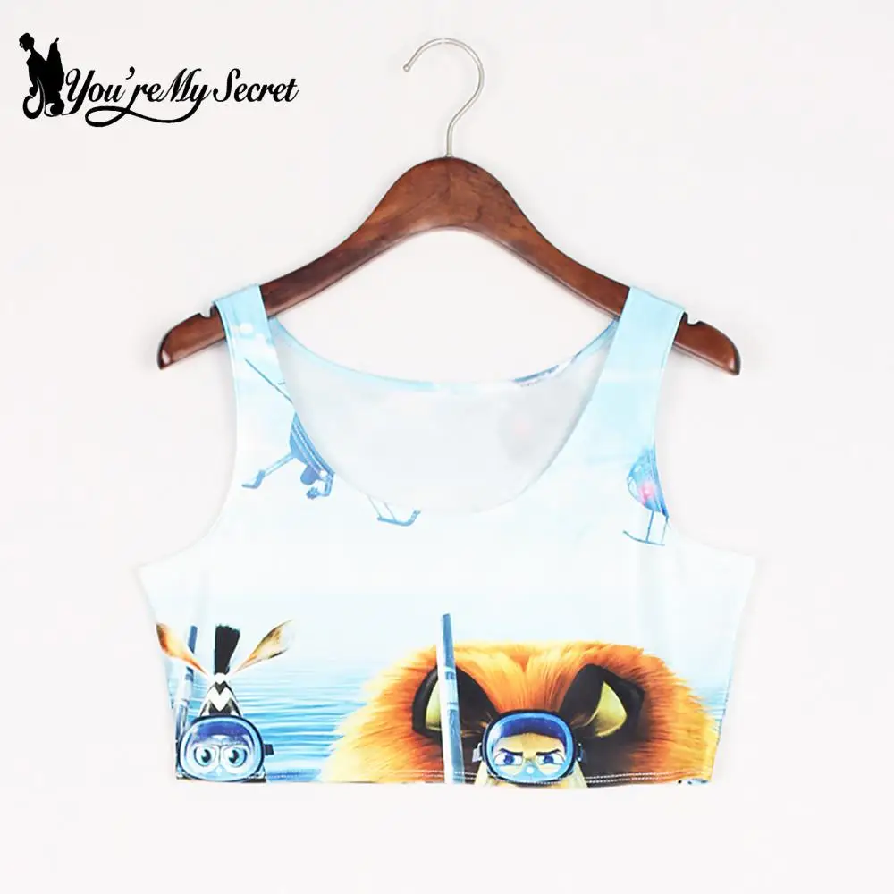 

[You're My Secret] Ultra Lower Price Summer Crop Tops For Women 3D Printing Cute Cartoon Fashion T top Multicolor Camisole