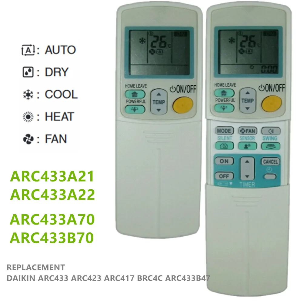 EPLACEMENT DAIKIN ARC433 ARC423 ARC417 BRC4C ARC433B47