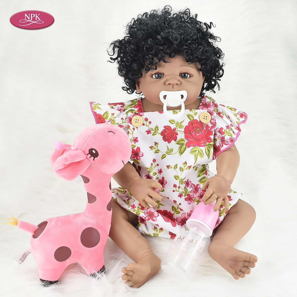 

NPK Reborn Baby Girl Full Silicone Body Dolls Bathe Toys 55CM Vinyl Lifelike Princess Reborn Toddler Boneca Realista Bebe Menina