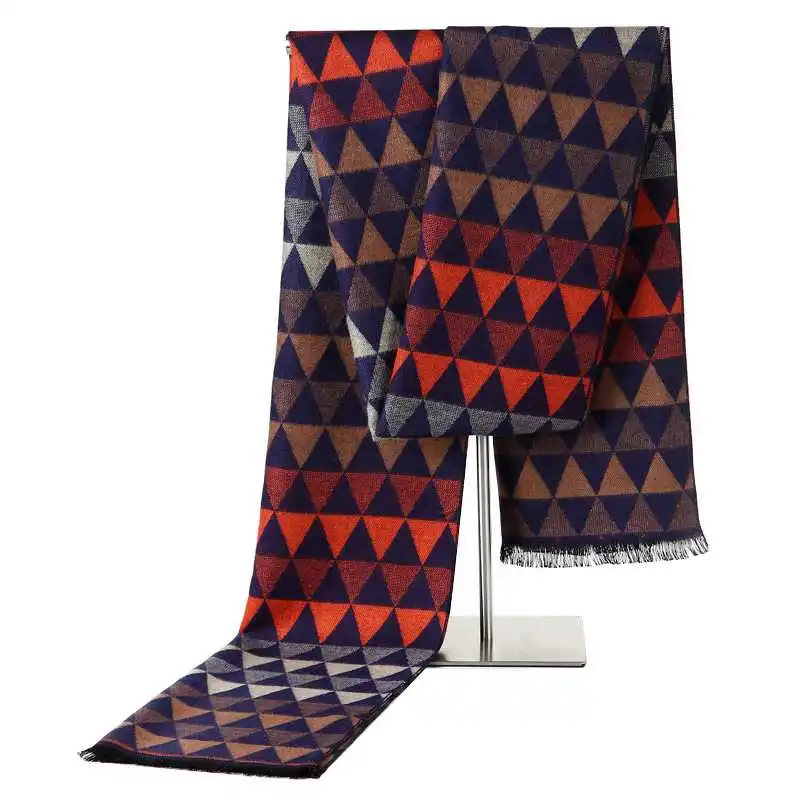 2016 Winter Brand Scarf Men Plaid Patchwork Cashmere Scarf Male font b Tartan b font Striped