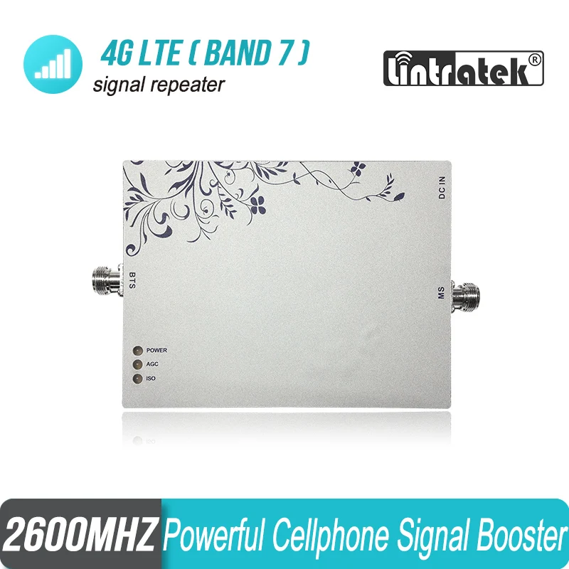 

Lintratek 4G FDD 2600mhz MGC/ALC/ISO Mobile Phone Signal Booster 4G LTE 2600 Voice Data Cell Phone Signal Repeater Amplifier S33
