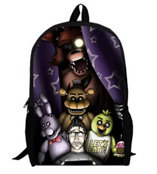 

16 Inch Five Nights At Freddy Kids Backpacks Customized Mochila Feminina Orthopedic Children Travel Bag School Bag Teenage Gift