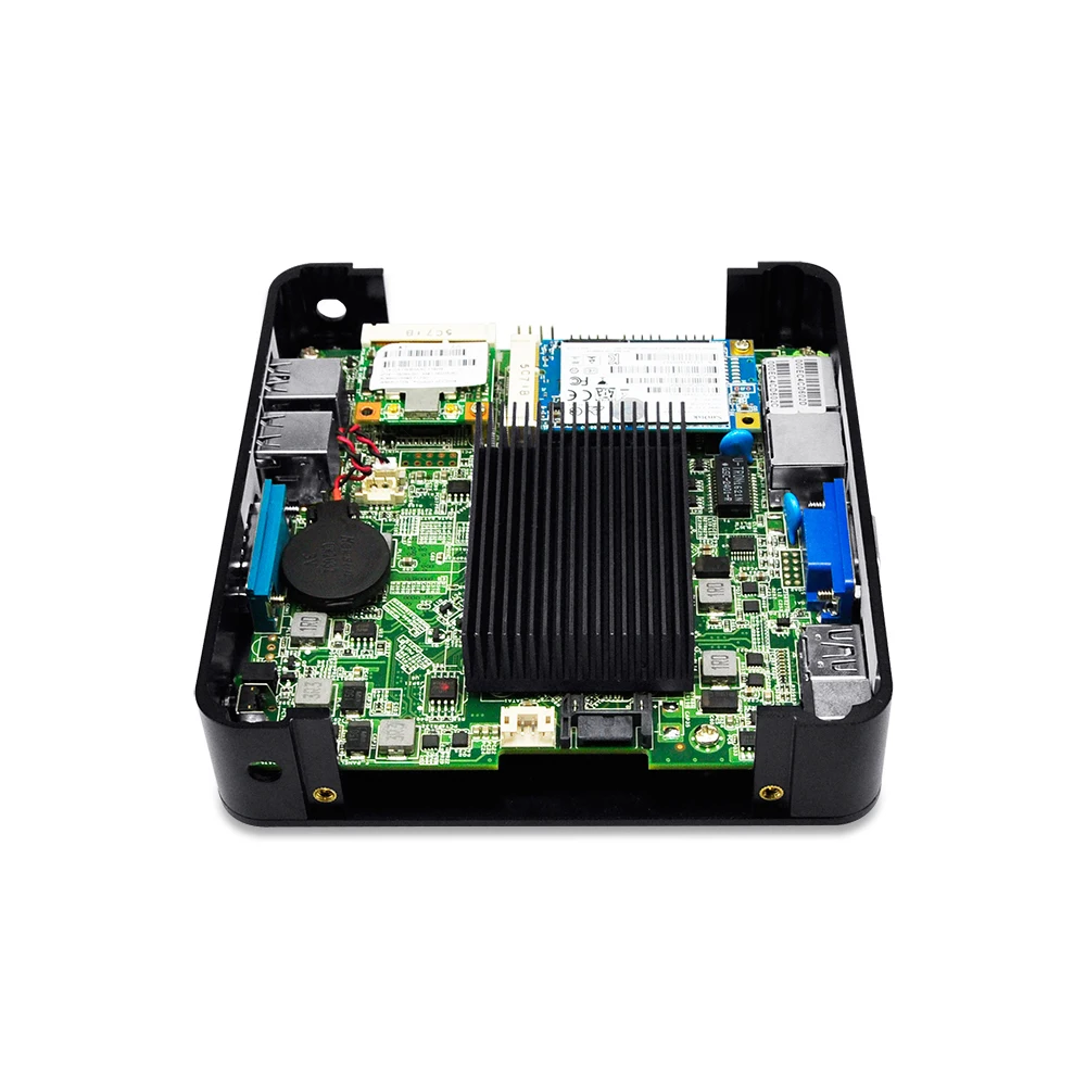 Новый тонкий клиент Pfsense J1800 Linux 2 Ethernet Lan Barebone Системы настольный компьютер Ubuntu12V мини-ПК промышленного X86 Win10 сервер