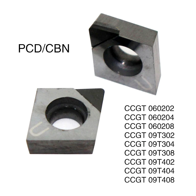 

2PCS CCGT060204 CCGT060208 CCGT09T302 CCGT060308 PCD CBN Turning Tool Diamond Insert For Cutting Carbide Inserts Lathe Tools