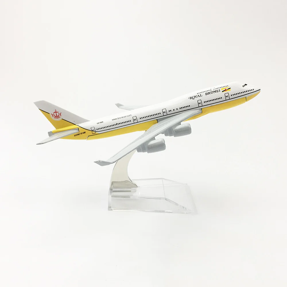 1/400 масштаб самолета Боинг 747 Royal Brunei 16 см сплава плоскости B747 модель игрушки Для детей подарок для коллекции