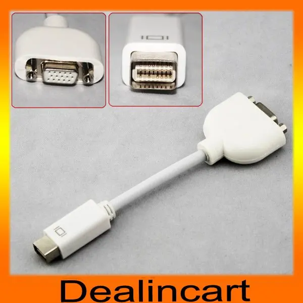 New Mini DVI to VGA Monitor Video Adapter Cable for Apple MacBook Fast Shipping